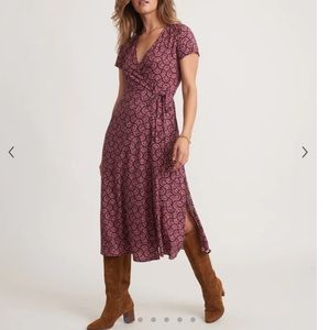 Marine Layer Midi wrap dress Small